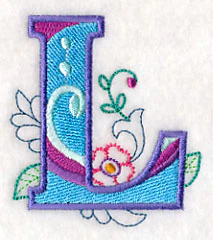 Vintage Flower Fade Letter L - 6 Inch - Image 4