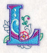 Vintage Flower Fade Letter L - 6 Inch - Image 5