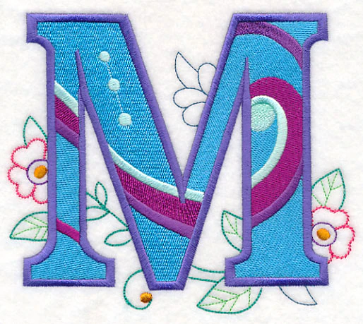 Vintage Flower Fade Letter M - 6 Inch - Image 6