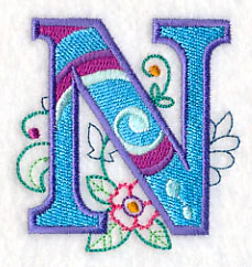 Vintage Flower Fade Letter N - 6 Inch - Image 4