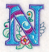 Vintage Flower Fade Letter N - 6 Inch - Image 5