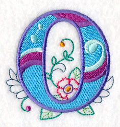 Vintage Flower Fade Letter O - 6 Inch - Image 4