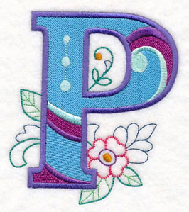 Vintage Flower Fade Letter P - 6 Inch - Image 3