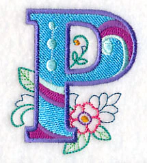 Vintage Flower Fade Letter P - 6 Inch - Image 4