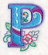 Vintage Flower Fade Letter P - 6 Inch - Image 5