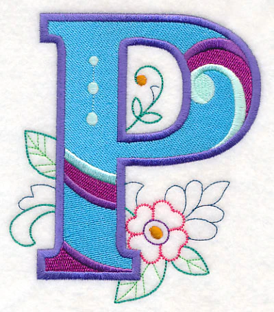 Vintage Flower Fade Letter P - 6 Inch - Image 6