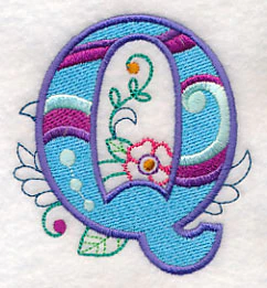 Vintage Flower Fade Letter Q - 6 Inch - Image 4