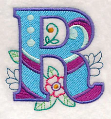 Vintage Flower Fade Letter R - 6 Inch - Image 4
