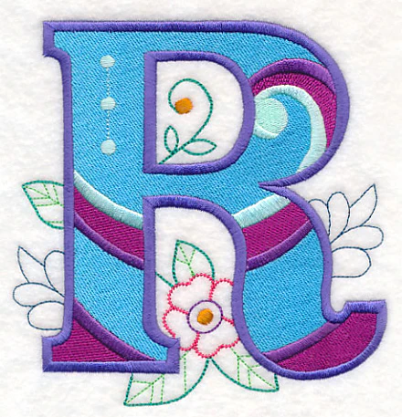 Vintage Flower Fade Letter R - 6 Inch - Image 6