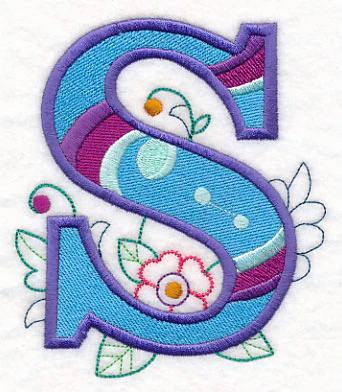 Vintage Flower Fade Letter S - 6 Inch - Image 2