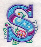 Vintage Flower Fade Letter S - 6 Inch - Image 5