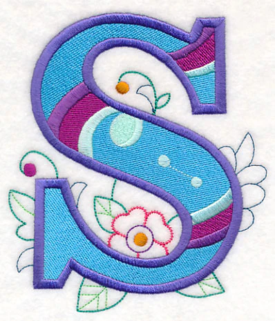Vintage Flower Fade Letter S - 6 Inch - Image 6