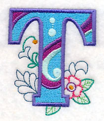 Vintage Flower Fade Letter T - 6 Inch - Image 4
