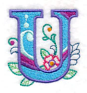 Vintage Flower Fade Letter U - 6 Inch - Image 5
