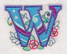 Vintage Flower Fade Letter W - 6 Inch - Image 5