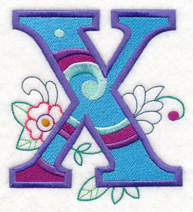 Vintage Flower Fade Letter X - 6 Inch - Image 3