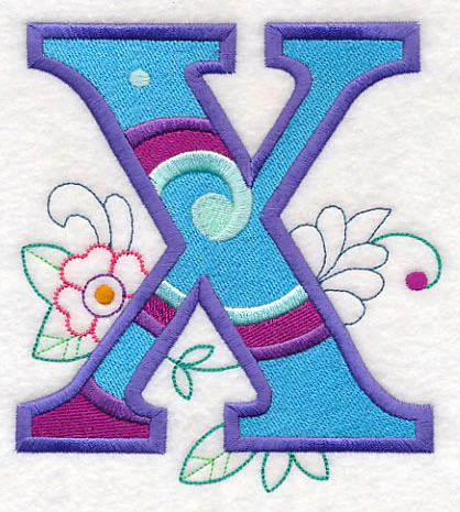 Vintage Flower Fade Letter X - 6 Inch - Image 6