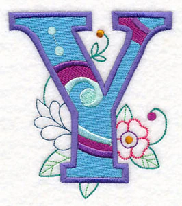 Vintage Flower Fade Letter Y - 6 Inch - Image 3