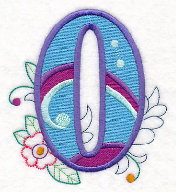 Vintage Flower Fade Number 0 - 6 Inch - Image 2