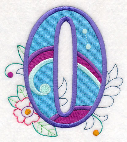 Vintage Flower Fade Number 0 - 6 Inch - Image 6