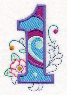 Vintage Flower Fade Number 1 - 6 Inch - Image 2