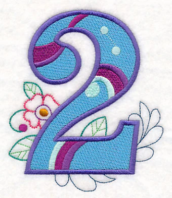 Vintage Flower Fade Number 2 - 6 Inch - Image 2