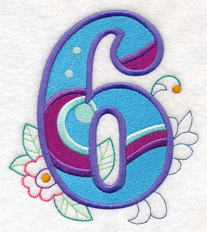 Vintage Flower Fade Number 6 - 6 Inch - Image 6