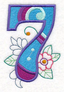 Vintage Flower Fade Number 7 - 6 Inch - Image 3