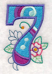 Vintage Flower Fade Number 7 - 6 Inch - Image 4