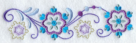 Vintage Jacobean Snowflake Border - Image 2