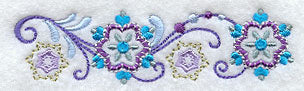 Vintage Jacobean Snowflake Border - Image 3