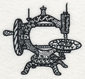 Vintage Sewing Machine 3 (Blackwork) - Image 3