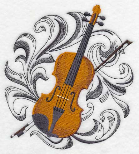 Violin with Baroque Background - Image 2