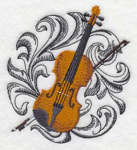 Violin with Baroque Background - Image 4
