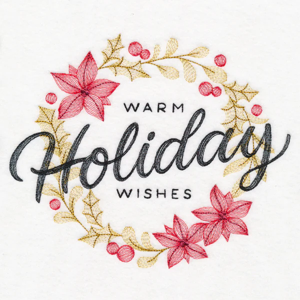 Warm Holiday Wishes Wreath - Image 5