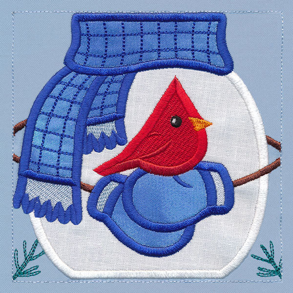 Warm Winter Welcome Snowman - Arms & Scarf (Applique) - Image 13