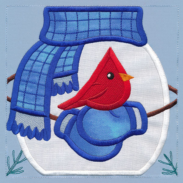 Warm Winter Welcome Snowman - Arms & Scarf (Applique) - Image 21