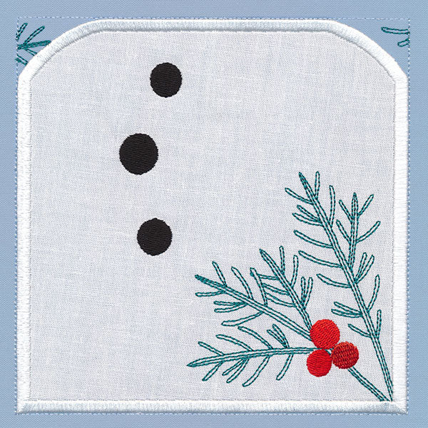Warm Winter Welcome Snowman - Bottom Buttons (Applique) - Image 13