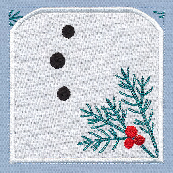 Warm Winter Welcome Snowman - Bottom Buttons (Applique) - Image 17
