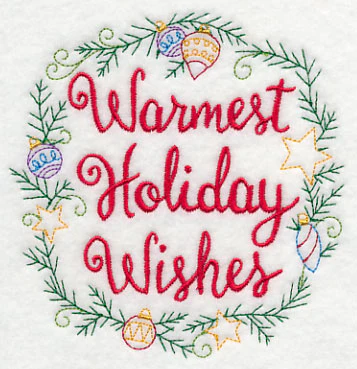 Warmest Holiday Wishes Wreath - Image 4