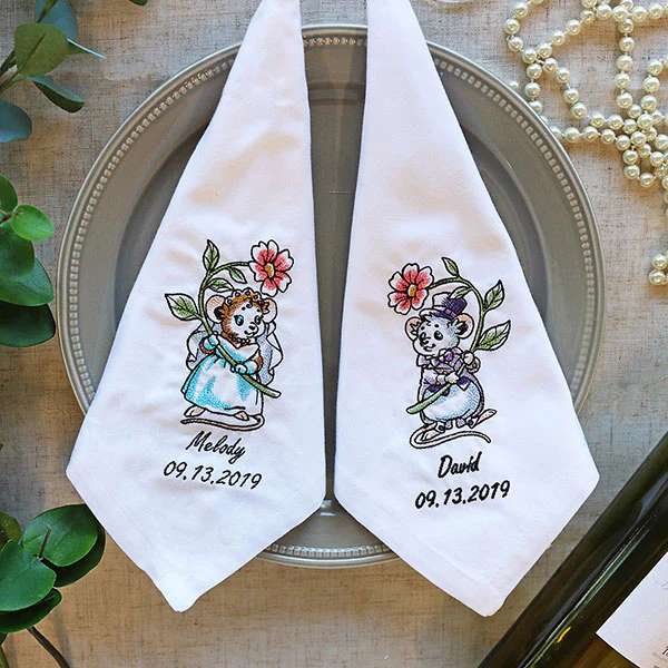 Wedding Mice With flowers - Bride - Image 18