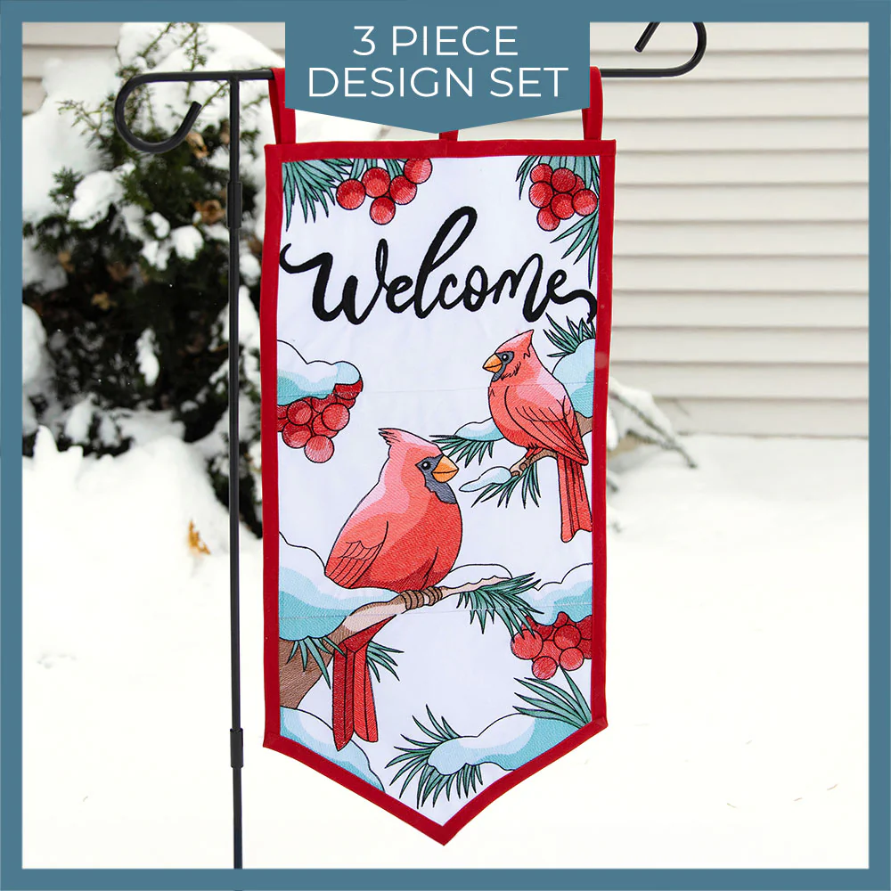 Welcome Cardinal Garden Flag