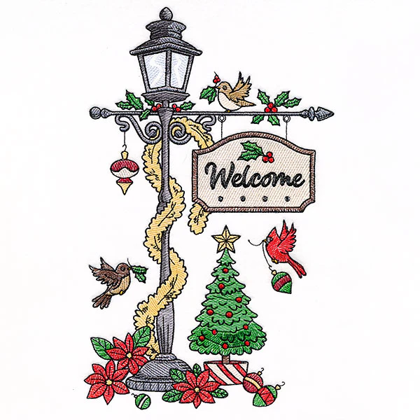 Welcome Christmas Lamppost - Image 9