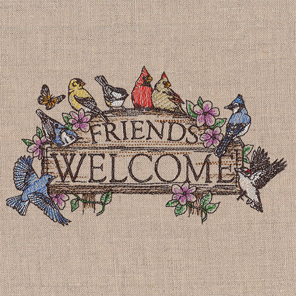 Welcome Friends Neighborhood Birds Sign - Image 4