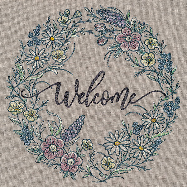Welcome Spring Flowers Wreath - Image 5