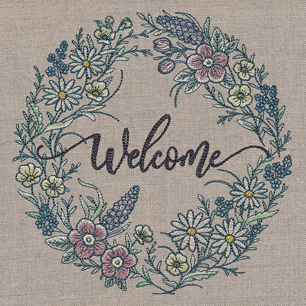 Welcome Spring Flowers Wreath - Image 7