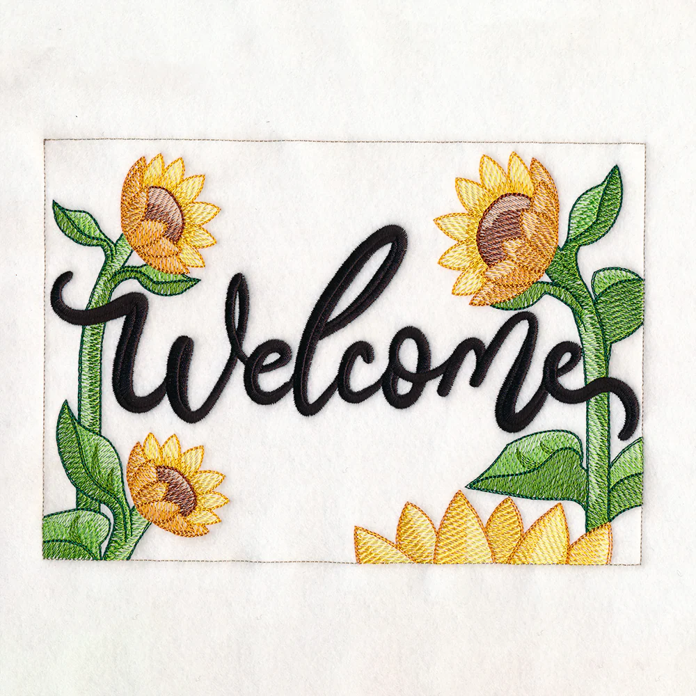 Welcome Sunflower Garden Flag - Image 3
