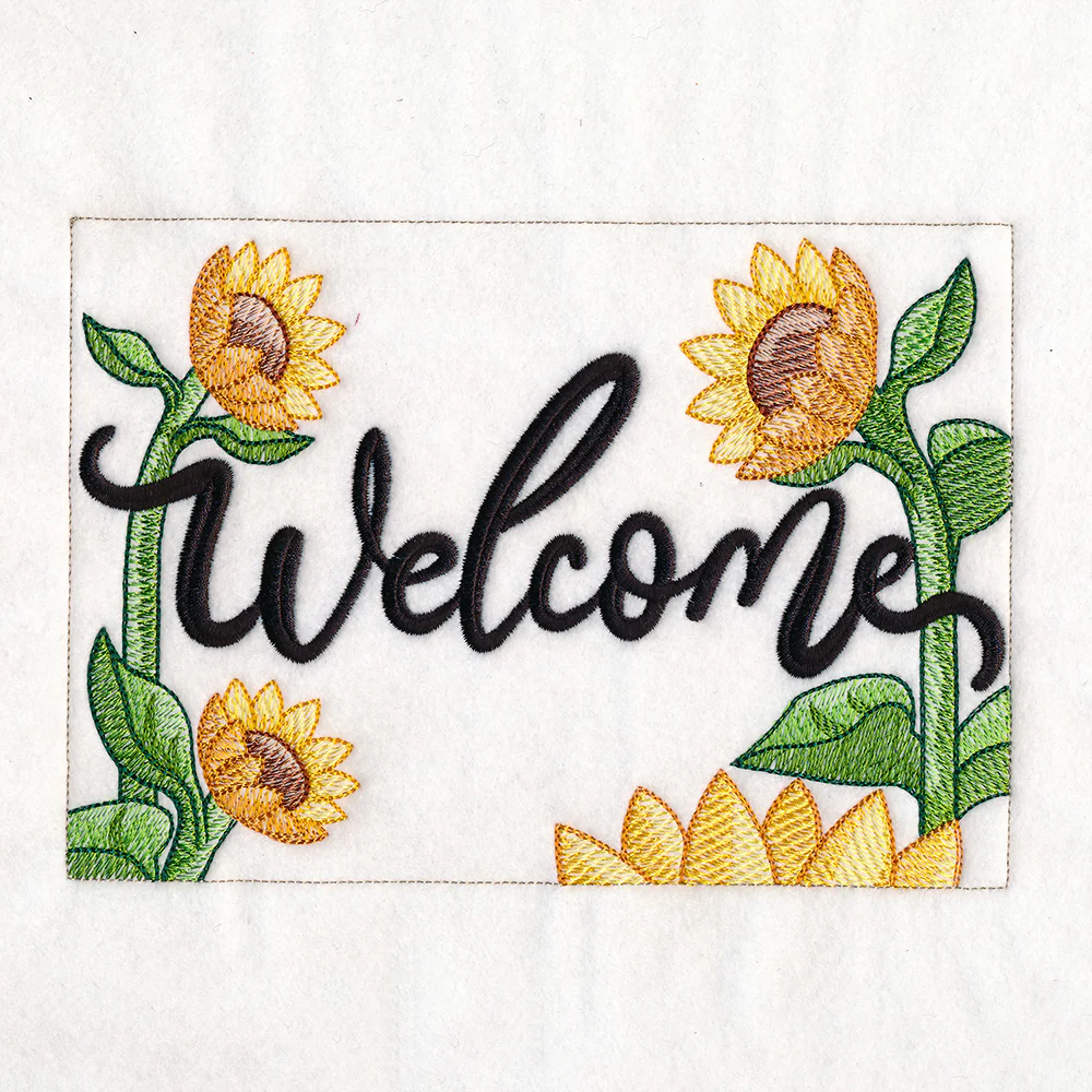 Welcome Sunflower Garden Flag - Image 7