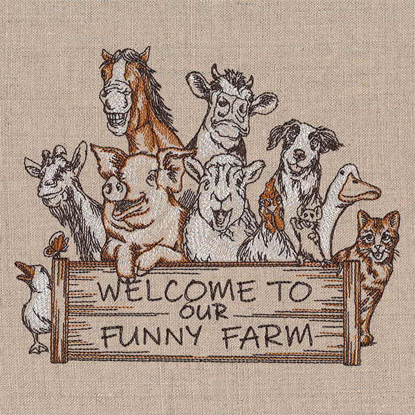 Welcome to Our Funny Farm Sign - Image 2