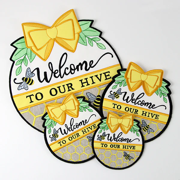 Welcome to Our Hive Sign (In-the-Hoop) - Image 7